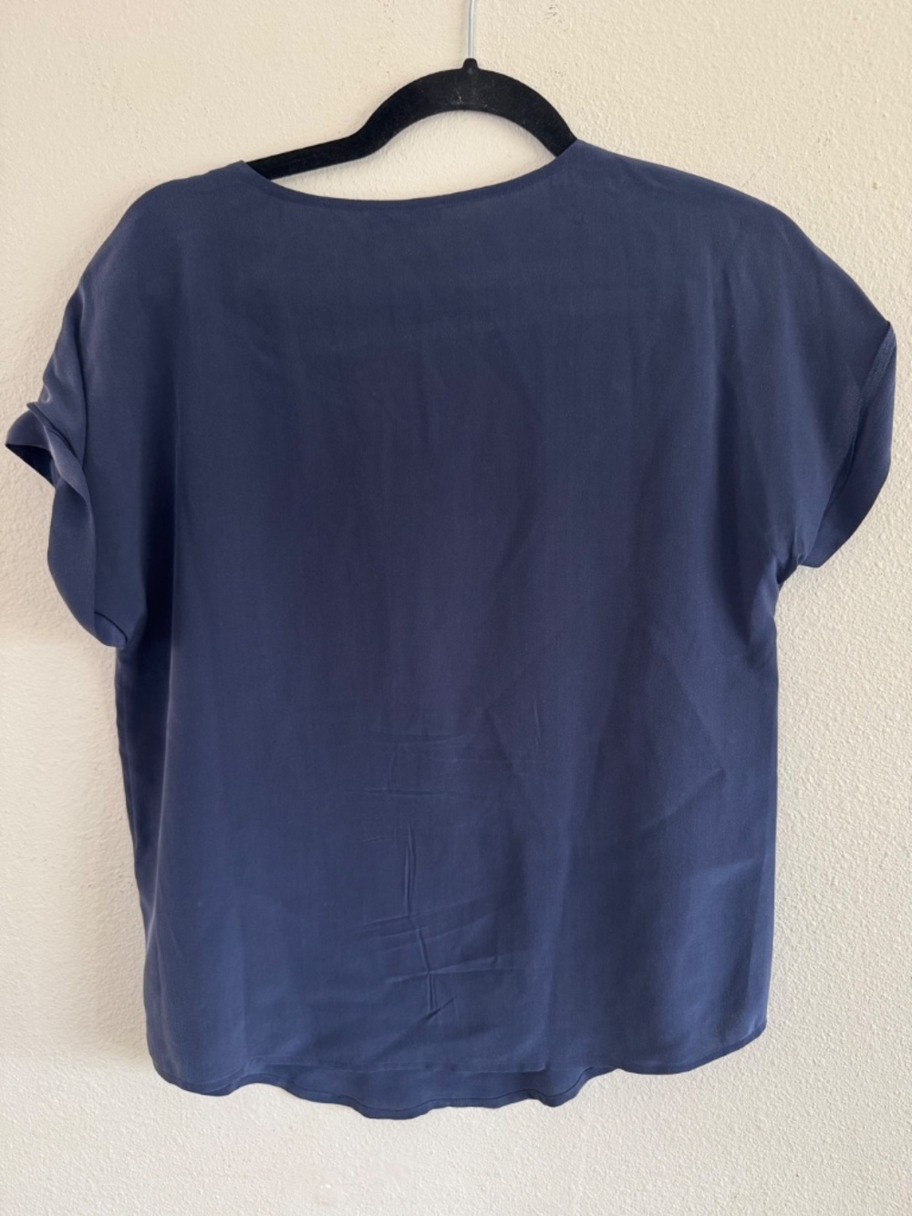 Joie Navy Blue Short Sleeve Blouse XS - Picture 2 of 3